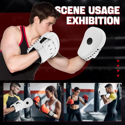 Punching Mitts for Men, Women, & Kids, Focus Mitts for Martial Arts & Boxing Training,Curved Punching Mitts for Boxing and MMA 2PCS (PU Leather) in Saudi Arabia
