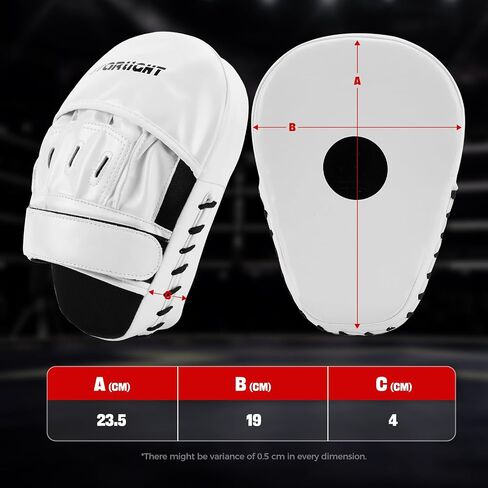 Punching Mitts for Men, Women, & Kids, Focus Mitts for Martial Arts & Boxing Training,Curved Punching Mitts for Boxing and MMA 2PCS (PU Leather) in Saudi Arabia