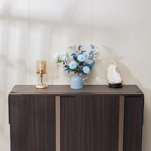 مفرش طاولة Myir JUN، مفرش طاولة من الفينيل داخلي بطول 55 بوصة، مفرش طاولة مقصوص بشكل تعسفي، غير قابل للانزلاق، مفرش طاولة داخلي للمنزل والحفلات (بني فاتح، 12 × 55 بوصة) in Kuwait