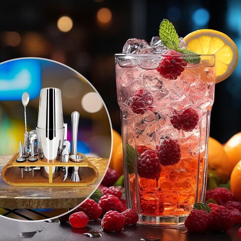 حامل أدوات النادل، حامل هزاز الكوكتيل، حامل تخزين من الخيزران، حامل أدوات النادل المحمول، رف هزاز الكوكتيل لهدية الانتقال إلى المنزل على الطاولة in Kuwait