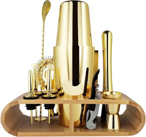 حامل أدوات النادل، حامل هزاز الكوكتيل، حامل تخزين من الخيزران، حامل أدوات النادل المحمول، رف هزاز الكوكتيل لهدية الانتقال إلى المنزل على الطاولة in Kuwait