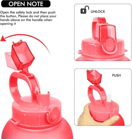 SANKUU Large 1 Gallon/128oz (When Full) Gallon Water Bottle Motivational with Time Marker & Straw, Leakproof Water Jug Ensure You Drink Daily Water Throughout The Fitness Day in Saudi Arabia