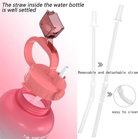 SANKUU Large 1 Gallon/128oz (When Full) Gallon Water Bottle Motivational with Time Marker & Straw, Leakproof Water Jug Ensure You Drink Daily Water Throughout The Fitness Day in Saudi Arabia