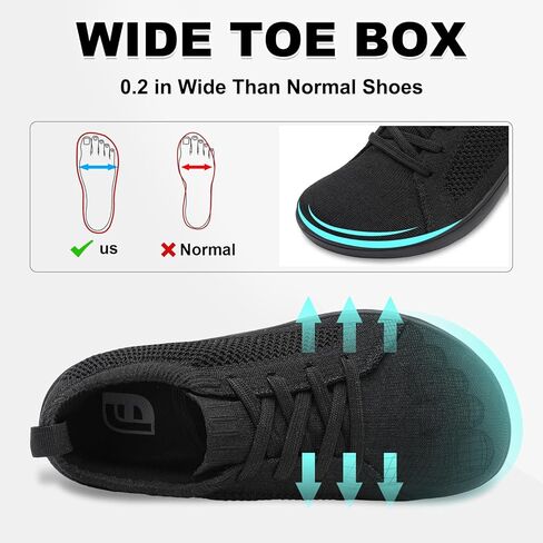 JOINFREE Women's Minimalist Walking Shoes Wide Toe Barefoot Shoes Zero Drop Casual Sneakers Breathable Slip On Tennis Shoes in Kuwait