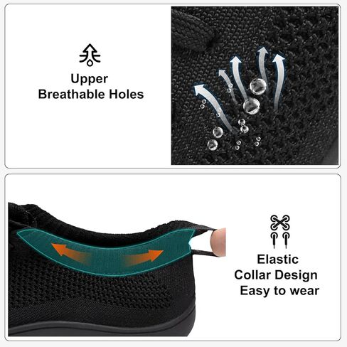 JOINFREE Women's Minimalist Walking Shoes Wide Toe Barefoot Shoes Zero Drop Casual Sneakers Breathable Slip On Tennis Shoes in Kuwait