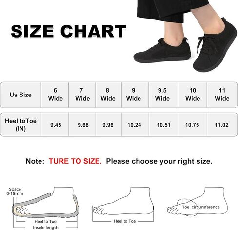 JOINFREE Women's Minimalist Walking Shoes Wide Toe Barefoot Shoes Zero Drop Casual Sneakers Breathable Slip On Tennis Shoes in Kuwait