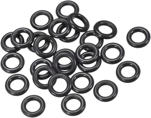 uxcell Fluorine Rubber O Rings, 5mm OD, 1.2mm Inner Diameter, 1.9mm Width, Seal Gasket Black 25Pcs in Saudi Arabia