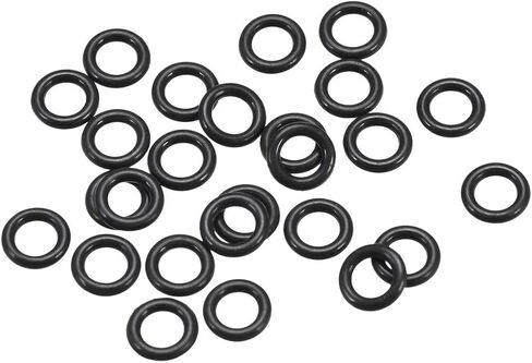 uxcell Fluorine Rubber O Rings, 5mm OD, 1.2mm Inner Diameter, 1.9mm Width, Seal Gasket Black 25Pcs in Saudi Arabia