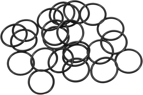 uxcell Fluorine Rubber O Rings, 5mm OD, 1.2mm Inner Diameter, 1.9mm Width, Seal Gasket Black 25Pcs in Saudi Arabia