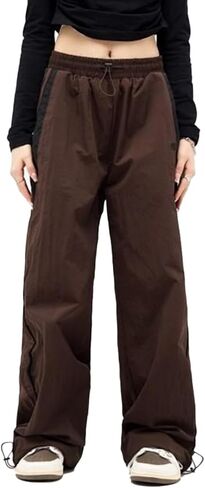 Baggy Track Pants Men Y2k Sweatpants Loose Parachute Pants Lightweight Elasitc Waist Workout Pants with Drawstring in Saudi Arabia