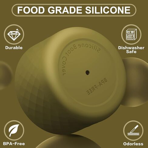 حذاء من السيليكون لكوب السفر المعزول بوزن 40 أونصة و24 أونصة، غطاء واقي مضاد للانزلاق لإكسسوارات أوالا، خالٍ من البيسفينول A، آمن للاستخدام في غسالة الأطباق in Kuwait