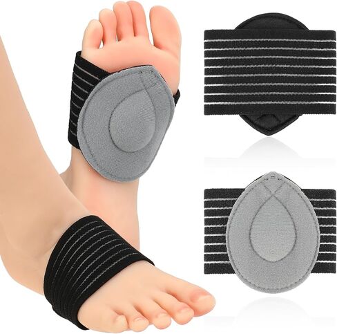 Arch Support for Plantar Fasciitis, 1Pair Adjustable Plantar Fasciitis Arch Support Inserts with Orthotic Brace Grey Compression Braces Sleeves for Foot Pain Sore Flat Feet High Arch in Saudi Arabia