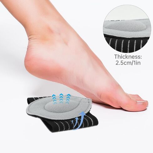 Arch Support for Plantar Fasciitis, 1Pair Adjustable Plantar Fasciitis Arch Support Inserts with Orthotic Brace Grey Compression Braces Sleeves for Foot Pain Sore Flat Feet High Arch in Saudi Arabia