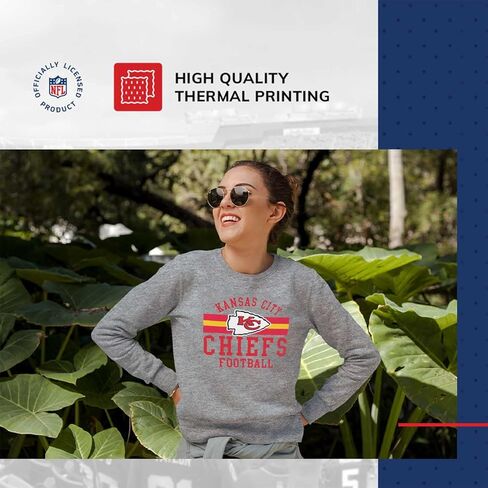 سويت شيرت Team Fan Apparel NFL Team Stripe Crew - طاقم من القطن والبوليستر بدون علامة للرجال والنساء in Kuwait