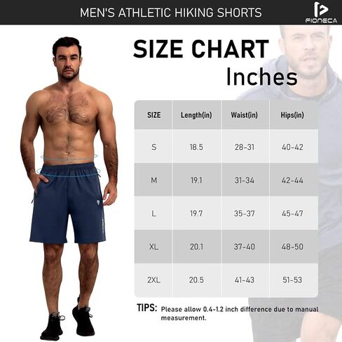 2 Pack Mens Athletic Shorts Quick Dry 7 Inch Running Shorts Breathable Mesh Gym Workout Shorts with Zipper Pockets(Black&Navy Blue,2XL in Saudi Arabia
