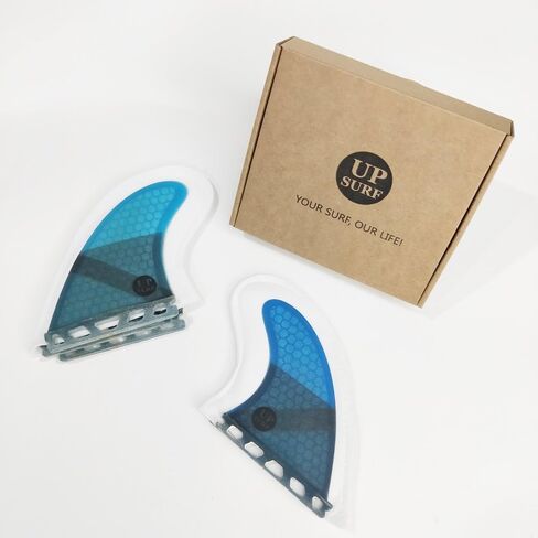 UPSURF Surfboard fins k2.1 5fins Single tab Surfing fins Honeycomb Choose Color (Blue) in Saudi Arabia