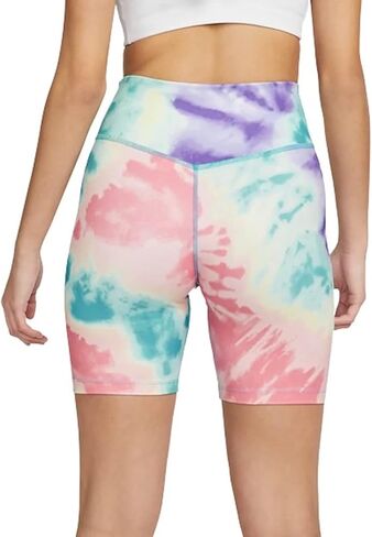 Nike Women's Mid-Rise 7" Tie-Dye Bike Shorts in Saudi Arabia