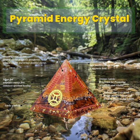 Horoscope Orgone Pyramid, Empower Your Aries Spirit, Red Jasper Orgone Pyramid - Chakra Reiki Healing for Inner Strength, Confidence and Resilience and Lucky Energy Home Decor, Birthday Gift in Saudi Arabia