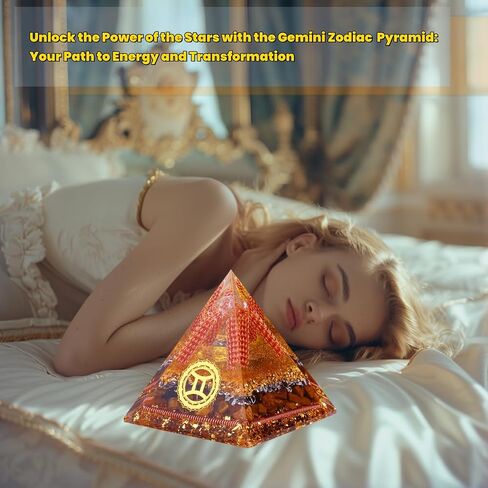 Horoscope Orgone Pyramid, Empower Your Aries Spirit, Red Jasper Orgone Pyramid - Chakra Reiki Healing for Inner Strength, Confidence and Resilience and Lucky Energy Home Decor, Birthday Gift in Saudi Arabia