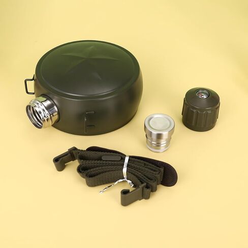 مقصف معزول خفيف الوزن من OutdoorPioneer - زجاجة مياه محمولة من الفولاذ المقاوم للصدأ سعة 27 أونصة مع غطاء بوصلة - مثالية للمشي لمسافات طويلة والتخييم وركوب الدراجات والسفر - تتضمن حقيبة مموهة للهدايا in Saudi Arabia