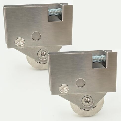 2 Pack Sliding Patio Door Roller Assembly Fits for Pella Wood Glass Doors P/N #0FAT0000 (Pre 1992), 1-1/2" Steel Ball Bearing, Edge Adjustable, Stainless Steel Housing W/o Flange in Saudi Arabia