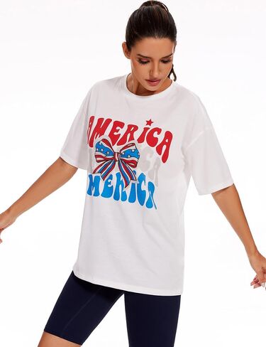 BEGOING American Flag Shirts USA 2 Piece Shorts Outfits Women Patriotic Summer Matching Set Apparel in Saudi Arabia