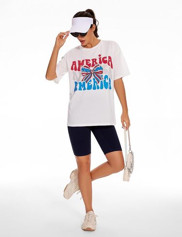 BEGOING American Flag Shirts USA 2 Piece Shorts Outfits Women Patriotic Summer Matching Set Apparel in Saudi Arabia