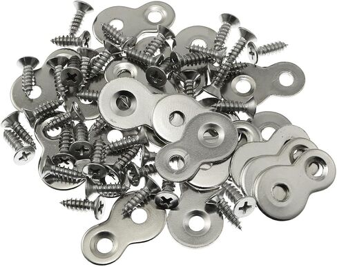 Maxmoral 20 PCS 8-Shaped Iron Plate Steel Desktop Fasteners Hardware Heavy Duty Desktop Wood Connector Brackets Used for Desktops Chairs Benches Cabinets Drawer Panels in Saudi Arabia