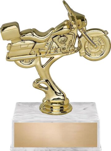 Crown Awards Motorcycle Trophy, 5.875" Motorcycle Road Trophy On White Luxury Trophy Base in Saudi Arabia
