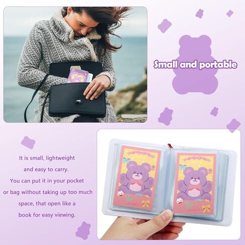 3 بوصة ميني Kpop Photocard حامل كتاب ألبوم صور صغير 40 جيوب Kpop Photocard حامل Kpop Binder Love Heart جوفاء Photocard Binder، جوفاء Photocard Id حامل هدايا الهالوين وعيد الميلاد in Kuwait