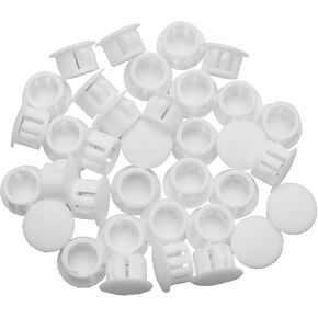 35PCS 16mm White Nylon Plastic Hole Plug Recessed Hole Plug Cabinet Hole Plug Screw Hole Plug Furniture Fastener Suitable for Hidden Cabinet Shelves Chair Wire Hole