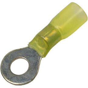 2233PT Crimp & Heat Shrink Ring Terminal - 5/16" Stud, 12-10 AWG (Yellow), 5-Pack
