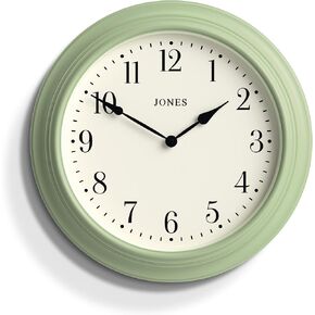 JONES CLOCKS® Premium Large Wall Clock with Arabic Dial, The 'Supper Club' in Black 40cm