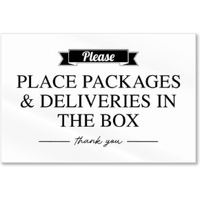 Premium Delivery Signs for Packages, Acrylic Leave Packages Here Sign, 7x3 Red & White Delivery Sign for Amazon Fedex UPS USPS Drivers, Package Delivery Sign for Home Front Door Porch Warehouse