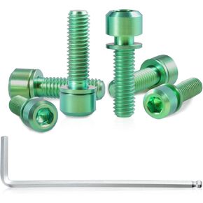 SPEEDWOX 6pcs Bicycle Stem Screw with Washers Set Titanium Alloy Bike Allen Hex Tapered Bolts Screw for MTB Road Bike Stem Parts