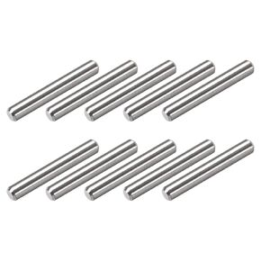 METALLIXITY Dowel Pin (4mmx50mm) 10Pcs, 304 Stainless Steel Shelf Support Pegs Pin Fastener Elements - for Metal Devices, Furniture Installation, Industrial, DIY