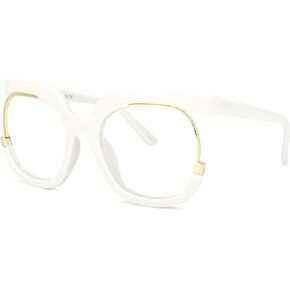 Zeelool Thick Oversized Eyeglasses Square Mixed Blue Light Blocking Glasses for Women Lubia OX739865