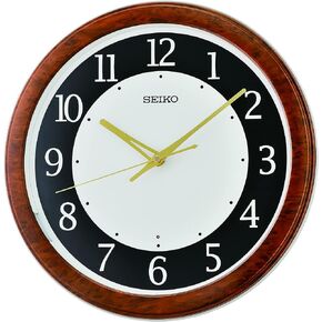 Seiko Hi/Lo Luminous Wall Clock, Brown and Black in Kuwait