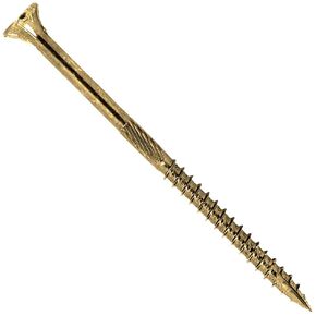 Jake Sales #9 x 3-1/8" Gold Star Wood Screw Torx/Star Drive Head - Multipurpose Torx/Star Drive Wood Screws - (1 POUND - 75 Approx. Screw Count)