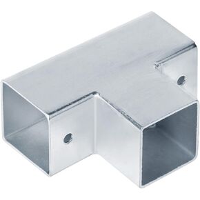 8 PCS 1-1/2" X 1-1/2" X 1-1/2" Square Tubing Connector, 3 Way T Shape Square Tube Fitting Chain Fence Guardrail Rails Clamps, 1.5mm Thickness