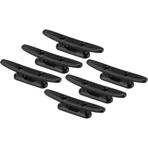 PATIKIL 3 Inch Nylon Boat Dock Cleat 6 Pack Kayak Small Rope Tie Cleat Dock for Marine Deck Boats Canoes Kayak, Decor, Black