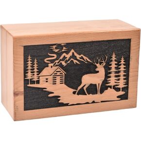 Handmade Wooden Cremation Urn Box For Human Ashes /Pet Ashes /Burial Urn Box Rosewood,Pinewood,Beechwood Urn Box (Rosewood, X-Large (350 Cu/In))