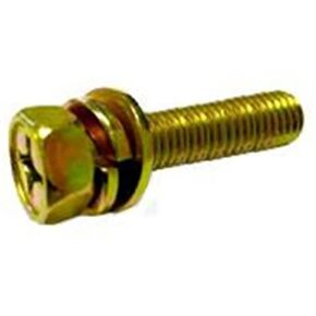 25 M6-1.0 x 20mm Phillips Hex Head SEMS Screw Class 8.8