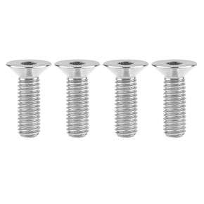 Titanium M8x15 20 25 30 35 40 45 50 60 65mm Full Thread Countersunk Flat Head Bolt Screw Pack of 4 (Titanium, M8x25mm)