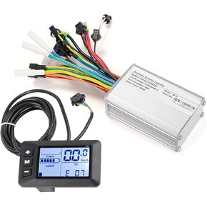 24V 36V 48V Ebike Controller Kit 350W 17A Brushless Motor Controller and Ebike LCD Display with Ebike Thumb Throttle Electric Scooter Controller Electric Bike Brushless Motor Speed Controller