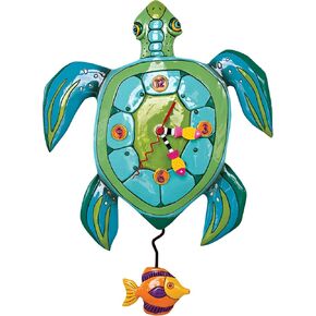 Allen Designs P1858 Whimsical Turtle Pendulum Wall Clock Sup Dude?