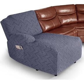 أغطية الأريكة المقسمة من Ruaozz قطعة واحدة من أغطية الأريكة كبيرة الحجم للاستلقاء على شكل حرف L مع جيوب وواقي أثاث قابل للغسل (غطاء كرسي مواجه لليمين، رمادي) in Kuwait