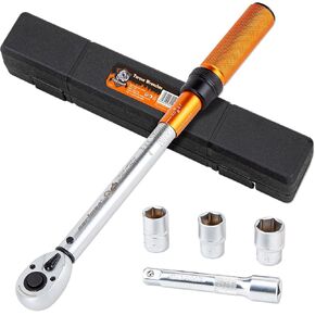 CARTMAN 1/4-inch Drive Click Torque Wrench，Dual-Range【 20-240 LB.IN/2.26-27.12N.M】 for MTB, E-Bike and Moto Maintenance