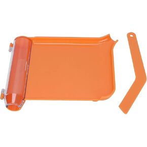 Pill Counting Tray, Orange Right Hand Pill Counting Tray, Non Contact Clean Pills Dispenser Tray with Spatula Transparent Lid for Count Meds Pills Tablets