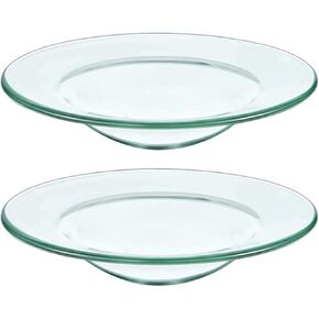 Healeved 2pcs Melt Aroma Scented Aromatherapy Tart Dishes Dish Essential Glass Replacement Lid Liner Fragrance Trays Melter Heater Wamer Bowl Warmer Electric Lamp Oil Wax Melting and